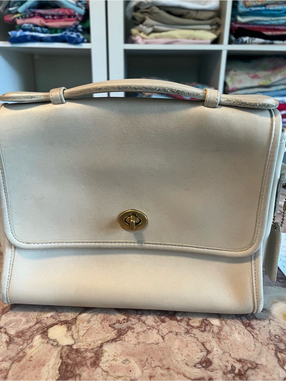 Coach Bone Leather Court Crossbody with Turn-Lock Hardware - Picture 3 of 10